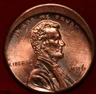 Uncirculated Red 1996 Off Center Lincoln Memorial Cent Error