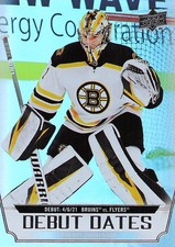 2022-23 Upper Deck #DD-11 Jeremy Swayman Debut Dates