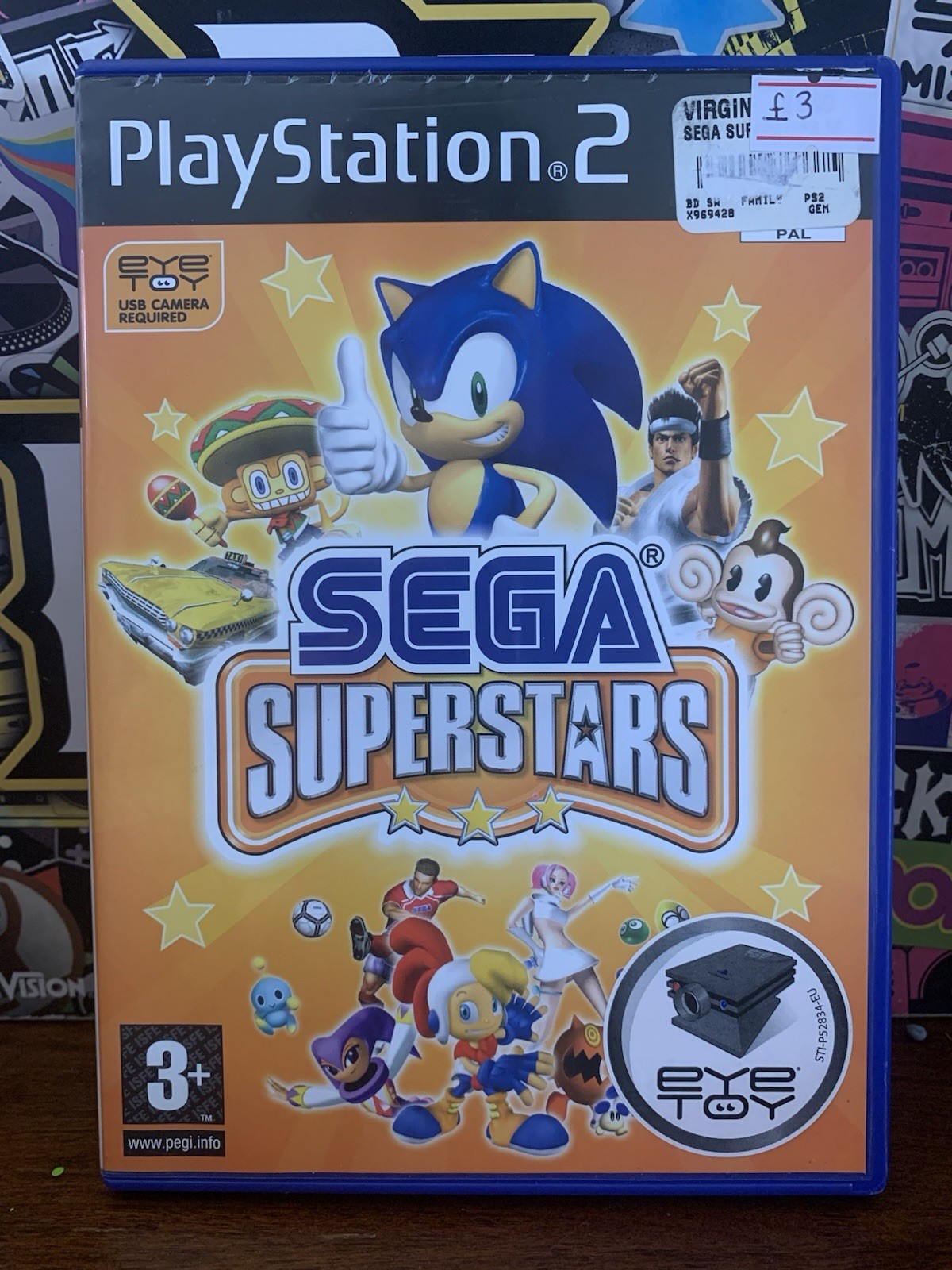 SEGA SuperStars for EyeToy (Sony PlayStation 2, 2004) Complete With Manual PAL