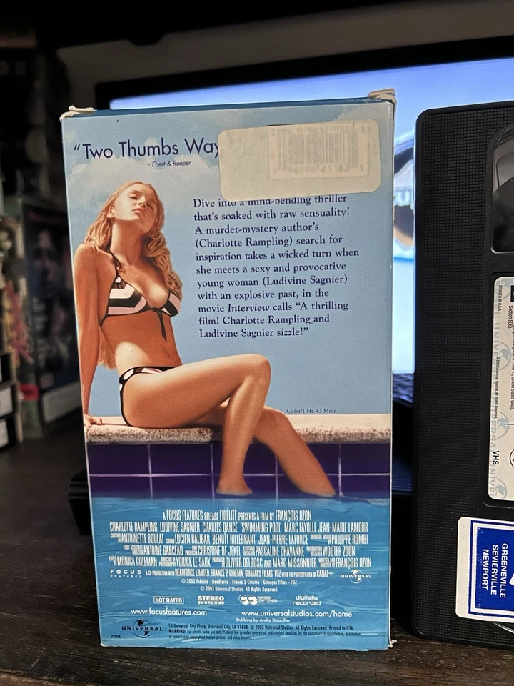 Swimming Pool VHS Tape 2003 Unrated Version Thriller Late Release Rare OOP HTF - Image 4 of 4