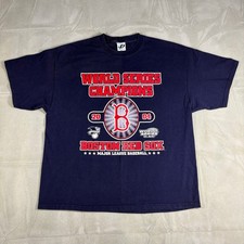 Vintage 2004 Boston Red Sox World Series Champions Roster T-Shirt Size 2XL