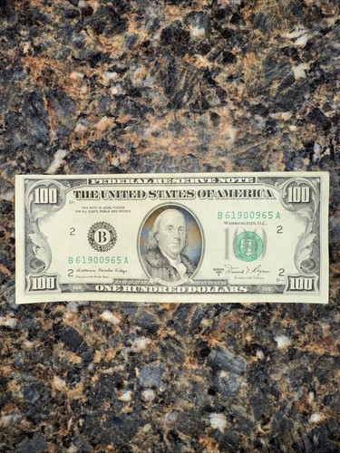 1981 A $100 Dollar Bill Federal Reserve Note Circulated - US Paper Money 😳