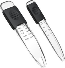 Professional Adjustable Measuring Spoons Set of 2 2258, Fits in Spice Jars, Teas