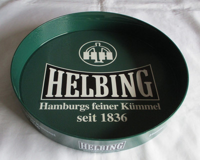 Helbing '' Hamburgs feiner Kümmelseit 1836 '' Gastro Serviertablett Kellnertablett