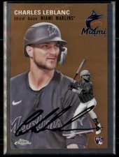 #66 Charles Leblanc Topps 2023 Topps Chrome Miami Marlins Rookie SB101