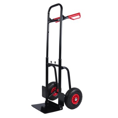 High Capacity 330 lb Steel Trolley with Folding Toe Plate, Retractable Handle,