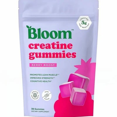 Bloom Nutrition Creatine Gummies Energy Post-Workout Muscle Recovery Promotes