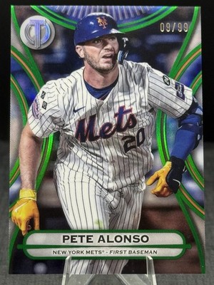 2025 Topps Tribute Green Parallel #33 Pete Alonso /99 New York Mets