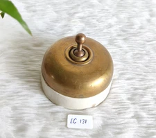 Antique Vitreous Brass Ceramic Electric Switch Big Size Retro Home Decor EC131