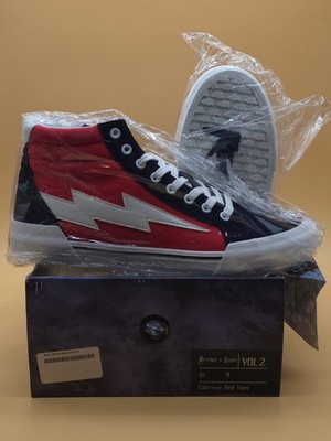 NEW Revenge x Storm Vol.2 Sneakers   Red Navy Lightning Bolt Men's Size 11M