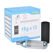 Threaded CO2 Cartridges 16g - for All CO2 Bike Tire Inflators with Threaded C...