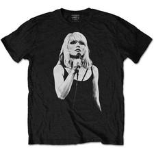 Debbie Harry T Shirt Open Mic Blondie Band Logo new Official Mens Black