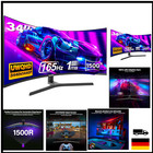 Gawfolk 34 Zoll Ultrawide Curved Gaming Monitor 165Hz, 1500R PC Bildschirm UW...