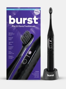 Burst Pro 2.0 Sonic Electric Toothbrush Adult Black Sealed Rechargeable