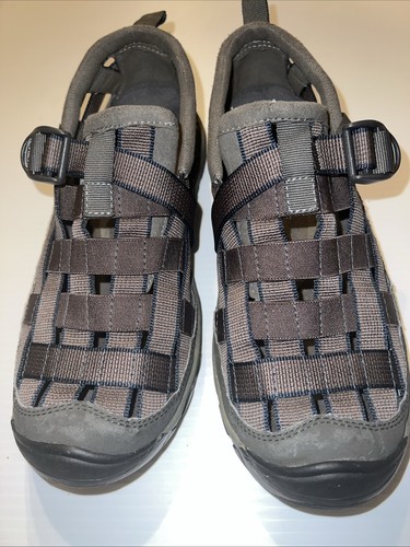 Chaco Mens US 7 Brown Woven Closed Toe Gunmetal Active Water Slip Sport Sandals