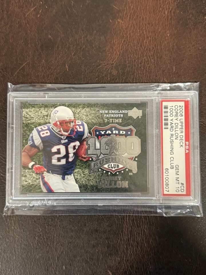 2006 UD Upper Deck 1000 ярдов Rushing Club #CD Кори Диллон PSA 10 драгоценных камней новый POP 2 - Изображение 3 из 4