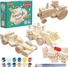 Woodworking Building Set for Kids with 3 Educational Carpentry Construction NEW