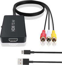 HDMI to RCA, HDMI to Older TV Adapter Compatible  HDMI to AV for Fire Stick, Ro