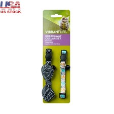 Adjustable Cat Collar 2Pack Breakaway Safety Collar W/ Bell  ID Tag Ring New