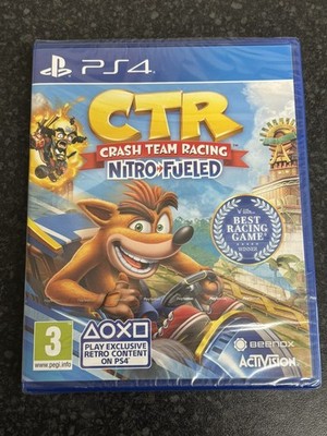 Crash Team Racing: Nitro-Fueled Sony PS4 Spiel Brandneu Sealed Official Strip 