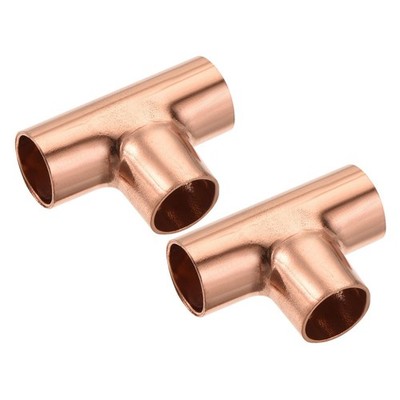 T Kupfer Fitting 3 Wege Schweißen Dichtung 3/8 Zoll ID für HLK Klimaanlage Set 2