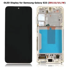 OLED Display Touch Screen Part Assembly for Samsung Galaxy S23 S911U/U1/W Silver