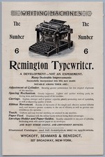 1894 Remington Typewriter Number 6 Vintage Ad Development Not An Experiment thumbnail