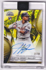 2025 Topps Chrome Black AUTOGRAPH GOLD MINI DIAMOND JUSTYN-HENRY MALLOY RC 37/50
