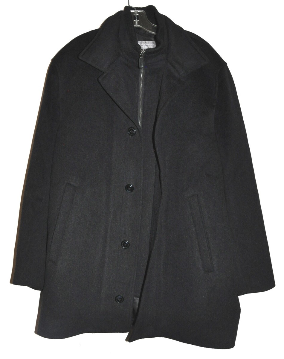 Daniel Cremieux Signature Collection Black Wool Coat Sz XLarge EUC