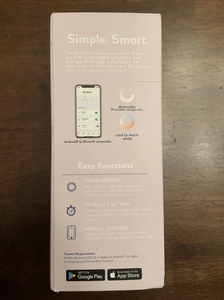 Bulbrite Solana ST18 WiFi Connected Edison Filament LED Smart Light Bulb 60 Watt - Image 3 of 4