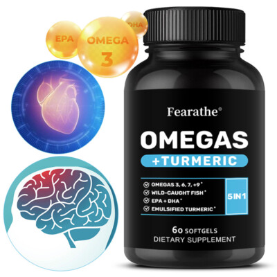 Omega 3 Fish Oil 750mg - EPA,DHA -Triple Strength,Highest Potency,Joint Support