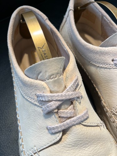 Clarks Barleigh Weave Womens Lace Up Casual Shoes Ivory Suede UK 6 - Picture 8 of 21