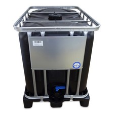 600 L IBC Container Wassertank Regenwasserbehälter schwarz + Ausgießer VERSAND