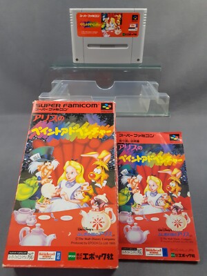 NINTENDO SUPER FAMICOM Walt Disney Alice no Paint Adventure boxed complete Japan