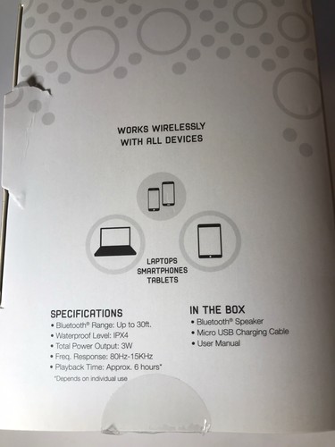 BUOY RED Outdoor Wireless Speaker Bluetooth Water Resistant. New in Open box. - Picture 9 of 10