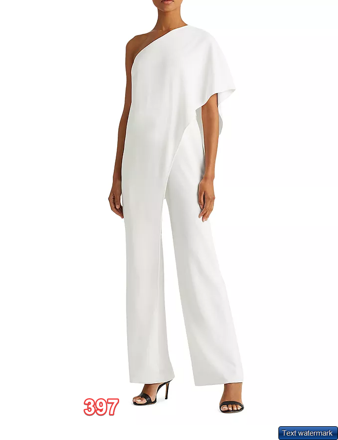 【Polo Ralph Lauren】Asymmetric one-piece jumpsuit Cape Georgette One-Shoulder Jumpsuit | Ralph Lauren