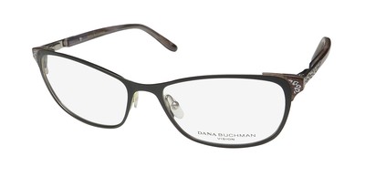 NEW DANA BUCHMAN ROSE EYEGLASSES CAT EYE METAL & PLASTIC BLACK WOMENS FULL-RIM