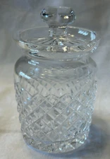 Tipperary Crystal Cut Lead Covered Jar- Made in Ireland