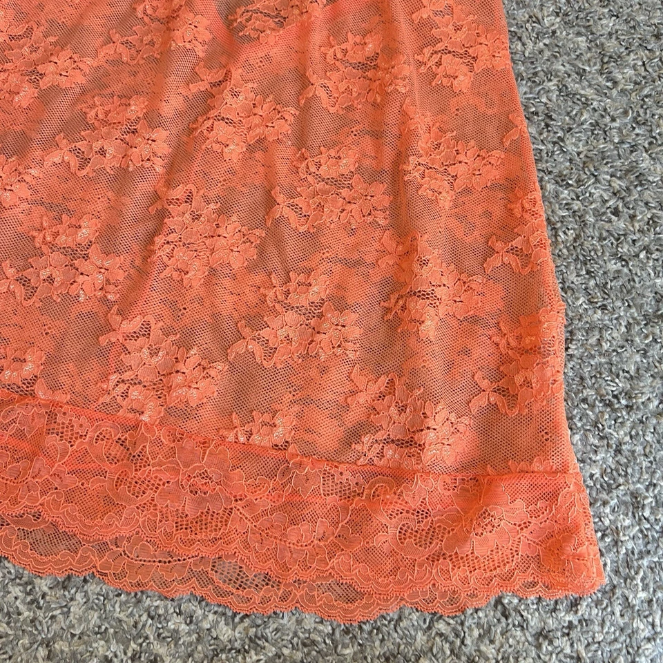 De Colección Victoria’s Secret Camisón Mini Vestido Sin Mangas Babydoll Floral Encaje Malla Transparente L Foto 3 de 4