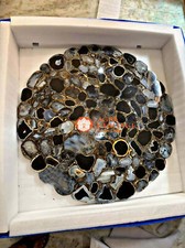 Couchtischplatte aus Naturachatstein, Achattisch, Thekentisch aus Achatstein Dez