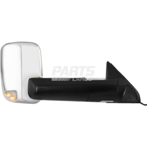 New Right Power Towing Mirror Manual Folding Chrome For 2009-10 Dodge Ram 1500 - Picture 5 of 10