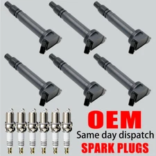 6X OEM Ignition Coil & 6X Iridium Spark Plugs For Lexus GS300 GS350 IS250 UF507