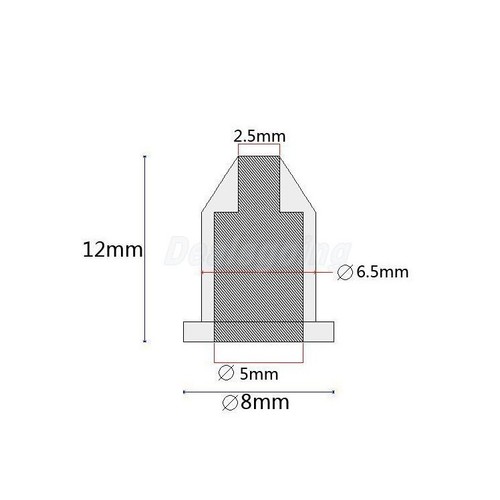NEW 6 METAL Ferrules Black - 1/4" For Telecaster Guitar - Picture 2 of 3