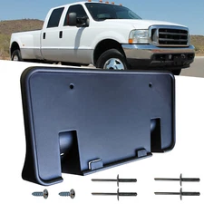 For 1999-2004 F250 F350 F450 Front Bumper License Plate Frame Bracket Holder