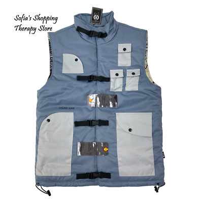 THE HIDEOUT x YK Osiris Men's MEDIUM YK Tech Utility GRAY Puffer