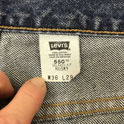 Vintage Levi's 550 Relaxed Fit Boy's Sz 36x29 Blue Jeans Husky NWT - Picture 8 of 24
