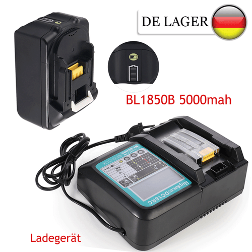 18V 5.0AH Akku für Makita BL1830 BL1840 BL1850 BL1860 Mit Led Anzeige +Ladegerät