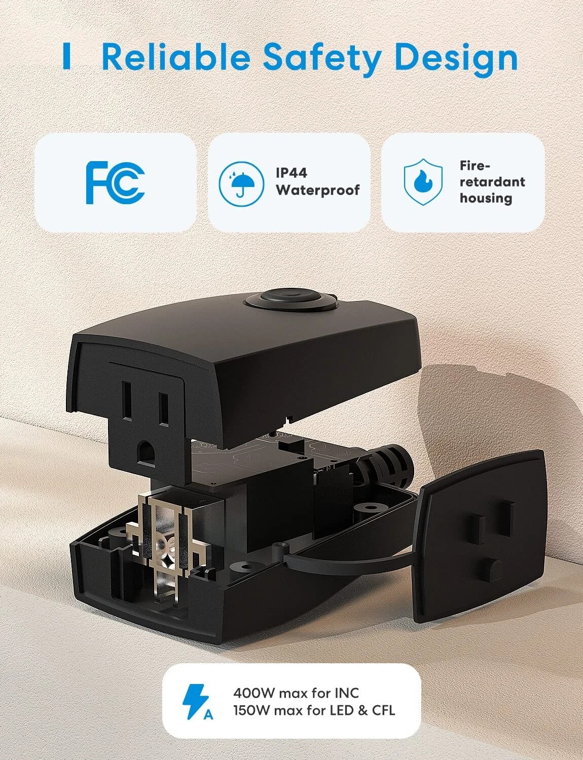 MEROSS Smart Outdoor Dimmer Plug Outlet Alexa SmartThings Google Voice Control