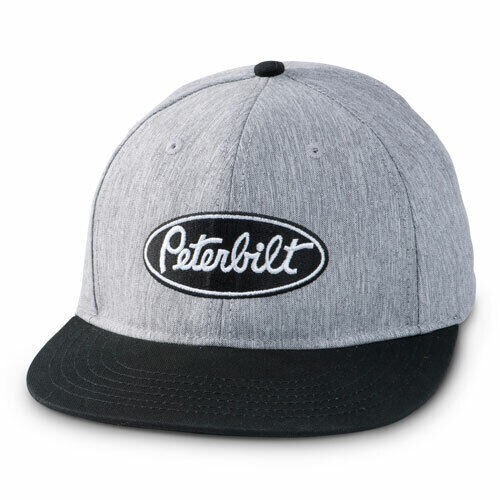 Peterbilt Trucks Black & Gray Suiting Flatbill Snapback Hat/Cap - Picture 1 of 1