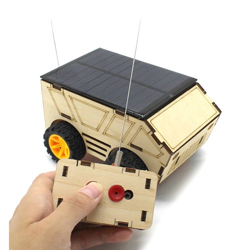 Telecomando solare wireless fai da te modello auto giocattolo educativo esperimento scientifico - Foto 4 di 6